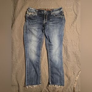 Rock Revival Blue "Easy Skinny" Cropped Jeans Style Barby Size 31